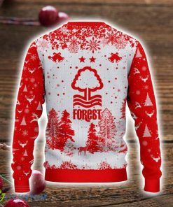 Nottingham Forest 3D Sweater Pine Trees Pattern Ugly Christmas Sweater For Big Fans Product Photo 3