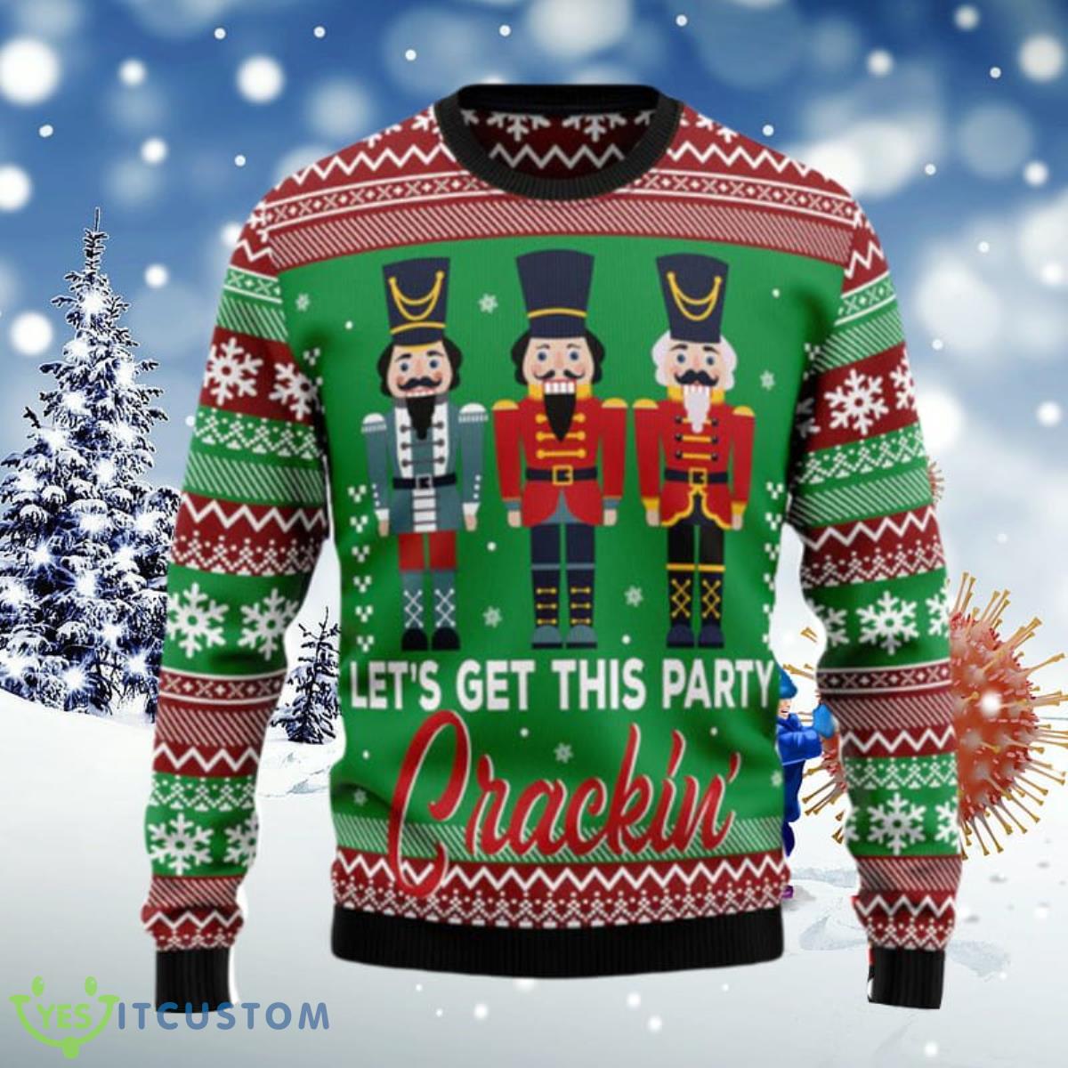Nutcracker Party Cracking Ugly Christmas Sweaters Best Gift 3 Nutcracker Party Cracking Ugly Christmas Sweaters Best Gift Product Photo 1