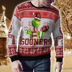 Oklahoma Sooners Grinch Snowflake Pattern Ugly Sweater Christmas 3 Oklahoma Sooners Grinch Snowflake Pattern Ugly Sweater Christmas Product Photo 2