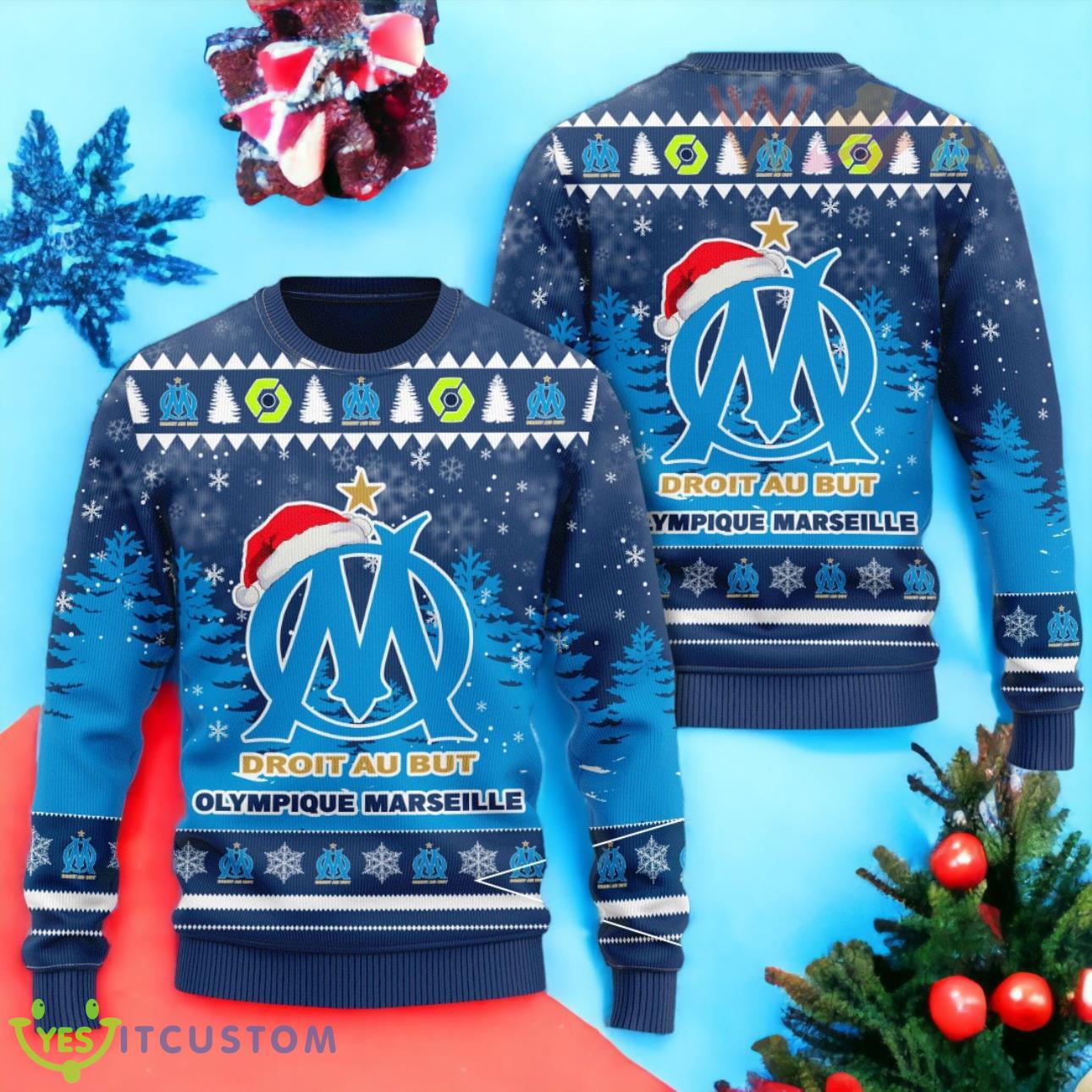 Olympique Marseille 3D Sweater 2023 3 Olympique Marseille 3D Sweater 2023 Product Photo 1