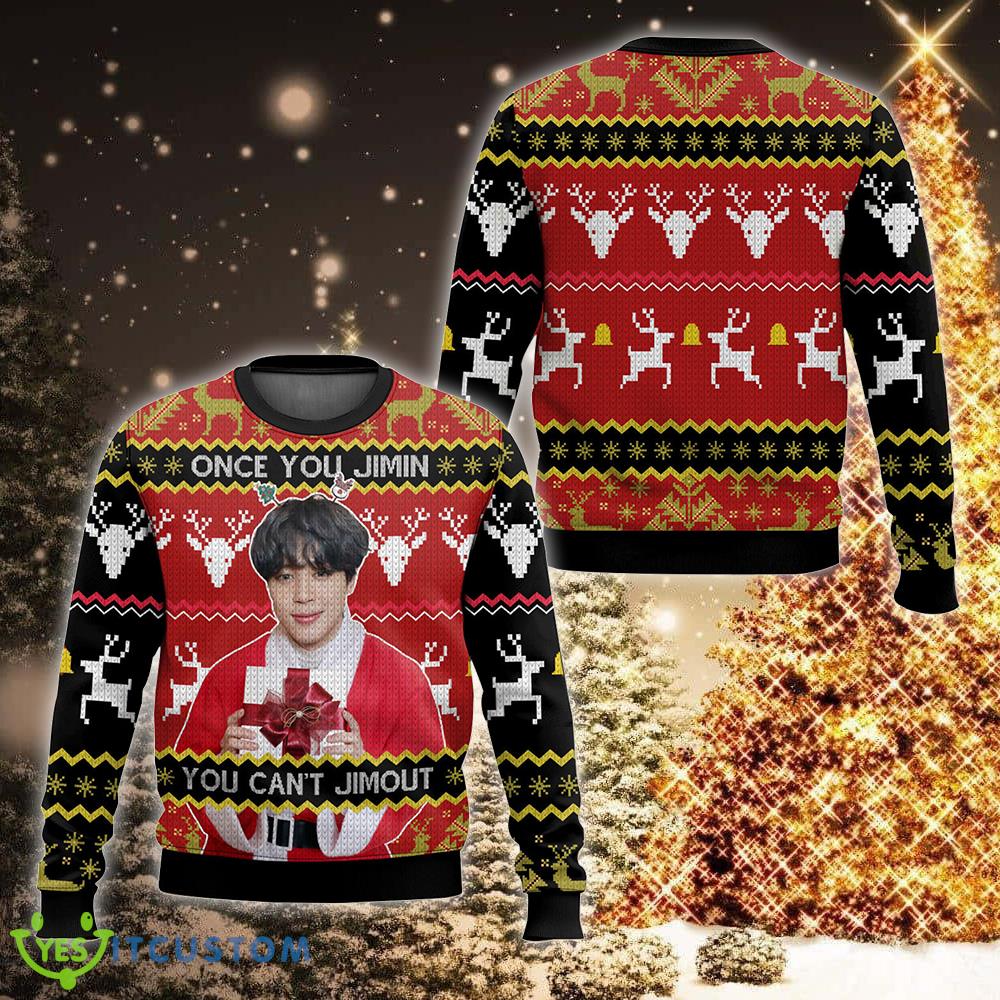 Once You Jimin You Can’t Jimout Pun Funny Festive Ugly Christmas Sweater For Men And Women 5 Once You Jimin You Can’t Jimout Pun Funny Festive Ugly Christmas Sweater For Men And Women - Once You Jimin You Can’t Jimout Pun Funny Ugly Christmas Sweater For Men And Women Photo 1
