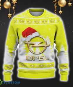 Opel Ugly Christmas Sweater Car Lovers Santa Hat Tree Christmas For Fans Gift - Opel Ugly Christmas Sweater_2