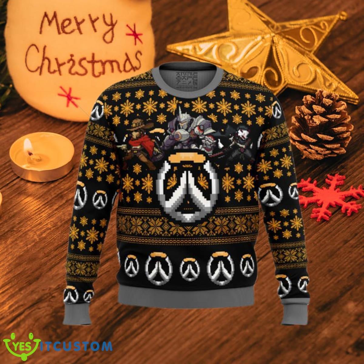 Overwatch Symbol Ugly Christmas Sweaters Unique Gift 3 Overwatch Symbol Ugly Christmas Sweaters Unique Gift Product Photo 1