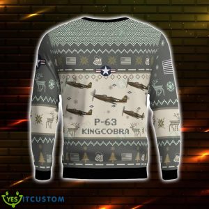 P-63 Kingcobra P63 3D Aircraft Ugly Sweater Christmas Gift For Men And Women Product Photo 2