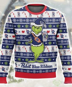 Pabst Blue Ribbon Grinch Christmas Ugly Sweater Special Gift For Xmas Product Photo 1