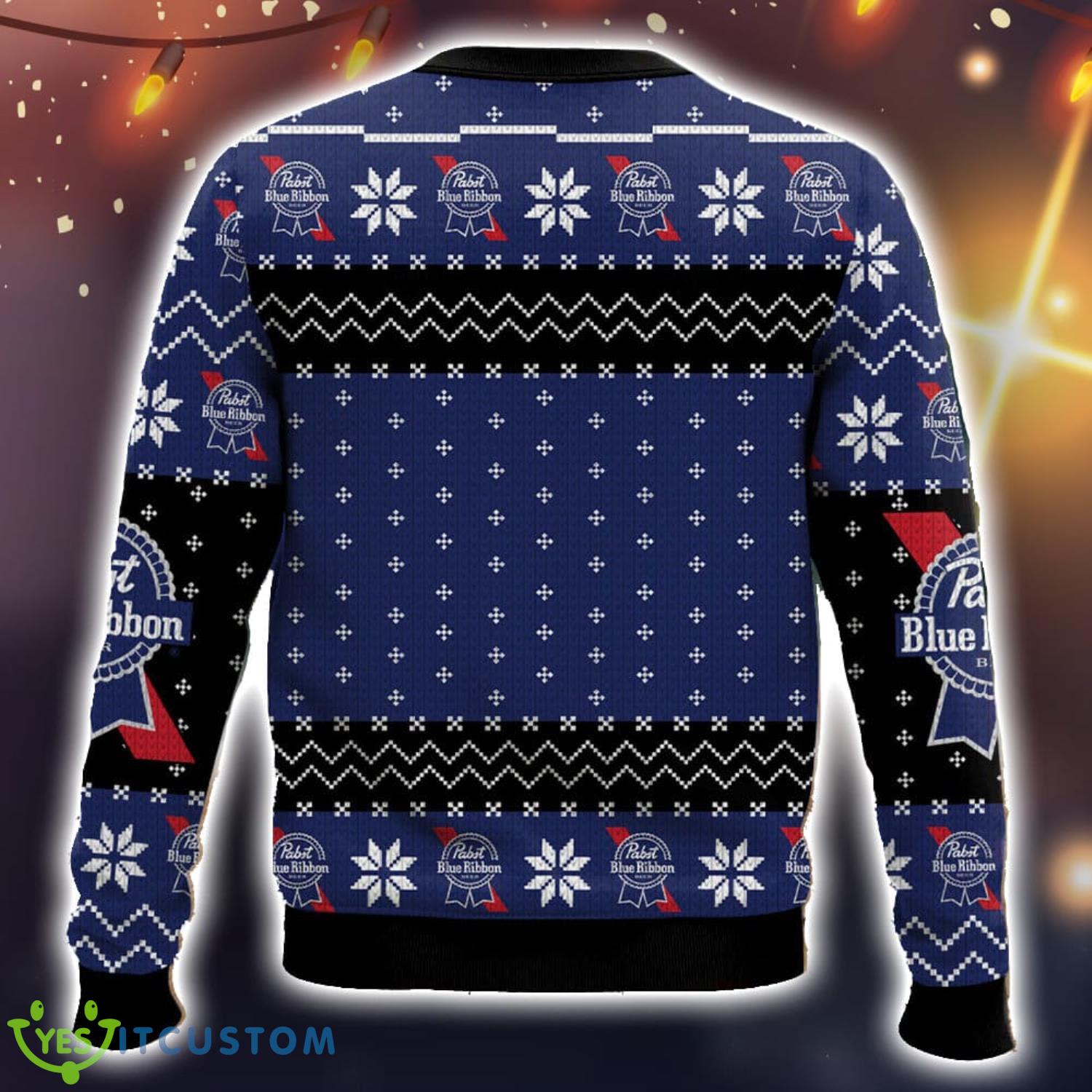Pabst Blue Ribbon Ugly Christmas Sweater Christmas Gift 3D printed Sweater 6 Pabst Blue Ribbon Ugly Christmas Sweater Christmas Gift 3D printed Sweater Product Photo 2