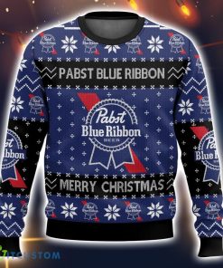 Pabst Blue Ribbon Ugly Christmas Sweater Christmas Gift 3D printed Sweater Product Photo 1