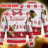 Personalized Chicago Blackhawks Ugly Christmas Sweater Grinch Ice Hockey NHL Gift For Men And Women Fans - Personalized Chicago Blackhawks Ugly Christmas Sweater Grinch Ice Hockey NHL Gift For Men And Women Fans