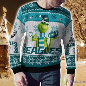 Philadelphia Eagles Grinch Snowflake Pattern Ugly Sweater Christmas 3 Philadelphia Eagles Grinch Snowflake Pattern Ugly Sweater Christmas Product Photo 2