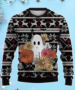 Playful 3D Ugly Christmas Sweater, Xmas Gift For Everyone With Ghost Pattern Product Photo 1
