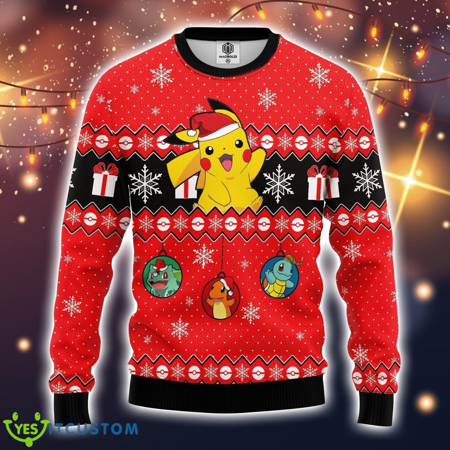 Pokemon Pikachu 3 Ugly Christmas Sweater Amazing Gift Idea Christmas Gift 5 Pokemon Pikachu 3 Ugly Christmas Sweater Amazing Gift Idea Christmas Gift Product Photo 1