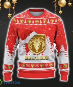 Ram Truck Ugly Christmas Sweater Car Lovers Santa Hat Tree Christmas For Fans Gift - Ram Truck Ugly Christmas Sweater_2
