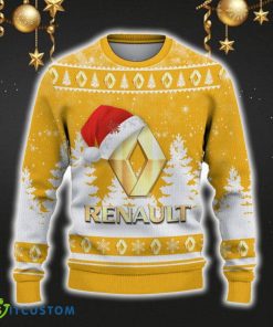 Renault Ugly Christmas Sweater Car Lovers Santa Hat Tree Christmas For Fans Gift - Renault Ugly Christmas Sweater_2