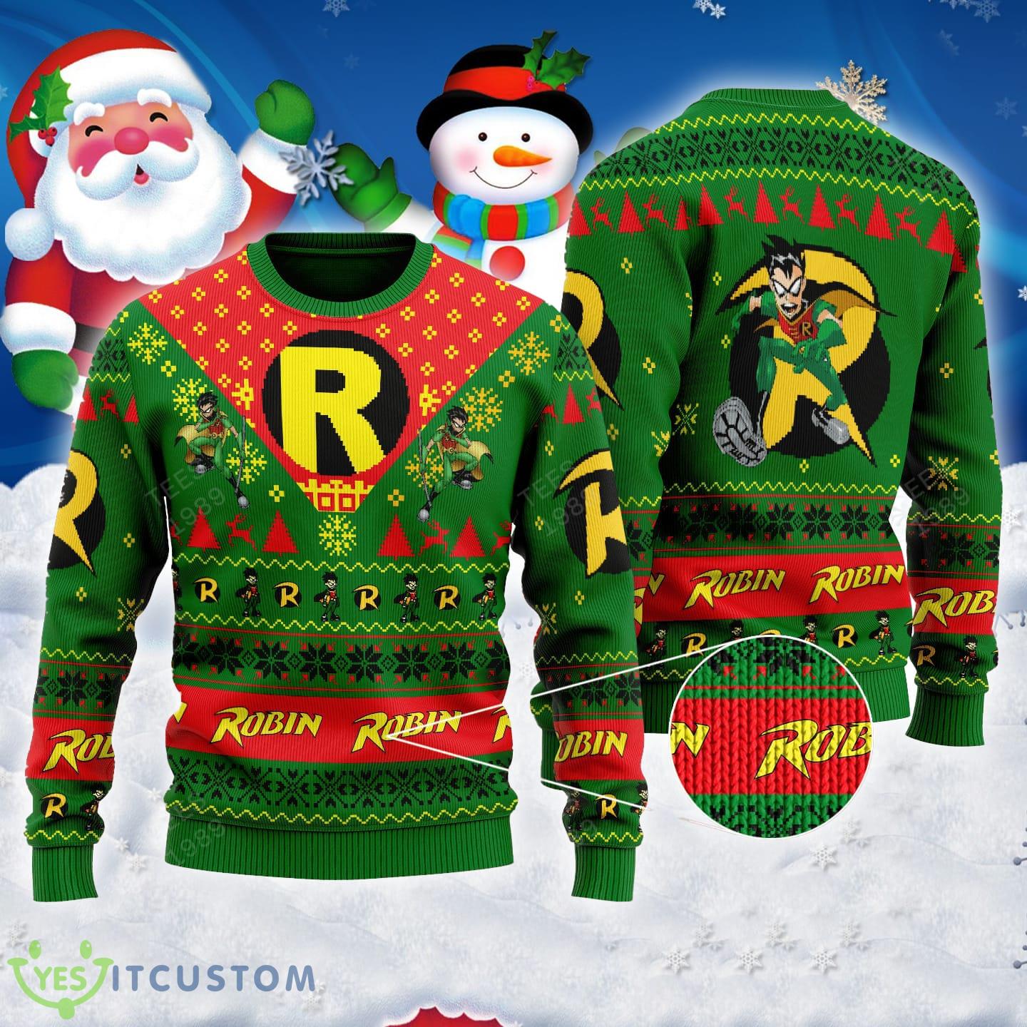 Robin Dc Comics Ugly Sweater Christmas For Men And Women 3 Robin Dc Comics Ugly Sweater Christmas For Men And Women - Robin Dc Comics Ugly Sweater Christmas For Men And Women