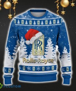 Rolls Royce Ugly Christmas Sweater Car Lovers Santa Hat Tree Christmas For Fans Gift - Rolls Royce Ugly Christmas Sweater_2
