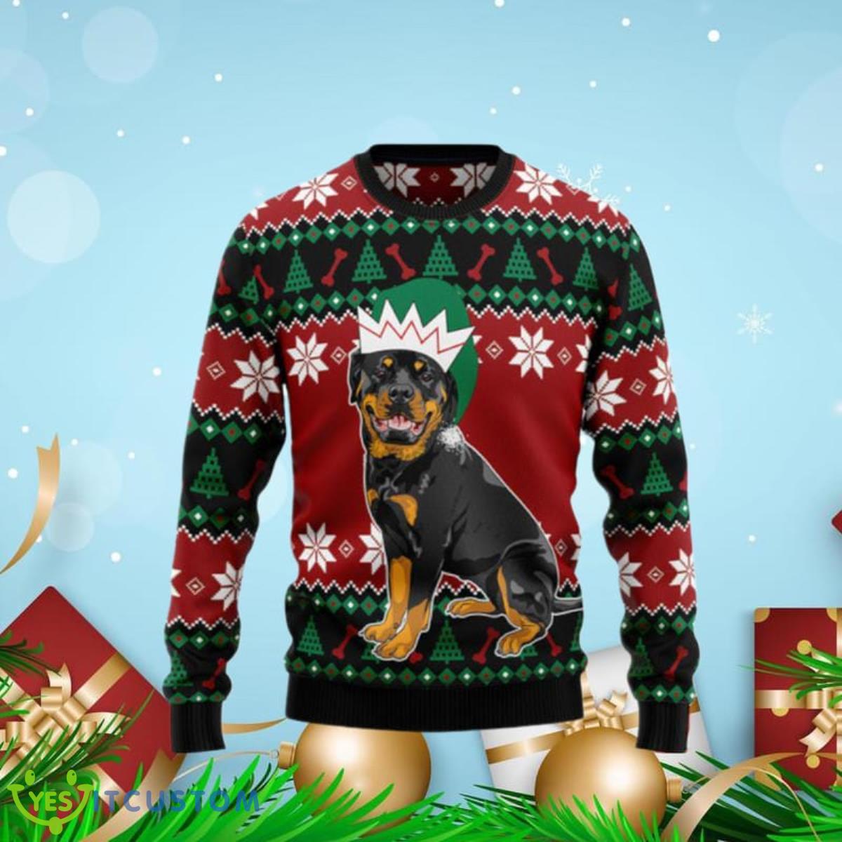 Rottweiler Cute Ugly Christmas Sweaters Unique Gift 3 Rottweiler Cute Ugly Christmas Sweaters Unique Gift Product Photo 1