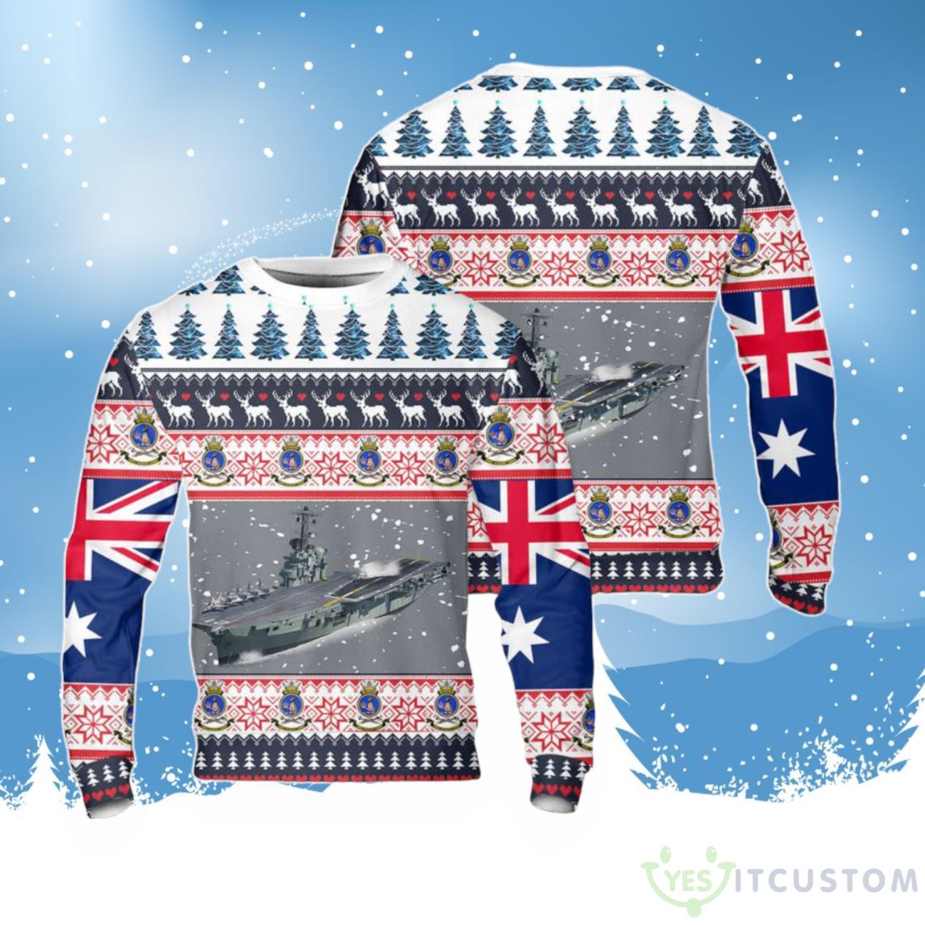 Royal Australian Navy HMAS Melbourne (R21) Christmas Sweater Gift For Christmas 3 Royal Australian Navy HMAS Melbourne (R21) Christmas Sweater Gift For Christmas Product Photo 1