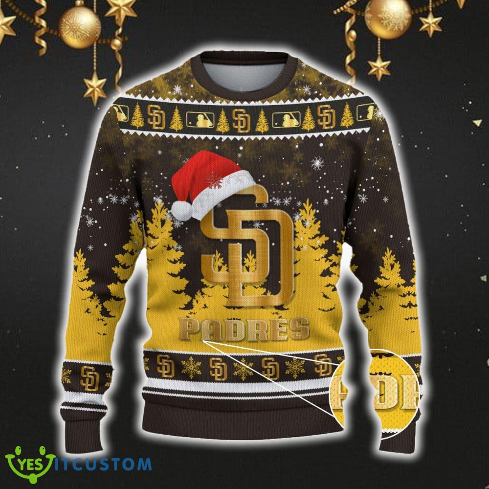 San Diego Padres Ugly Christmas Sweater Snowflakes Santa Hat Logo For Men And Women Gift Christmas 5 San Diego Padres Ugly Christmas Sweater Snowflakes Santa Hat Logo For Men And Women Gift Christmas - San Diego Padres Ugly Christmas Sweater_2
