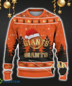 San Francisco Giants Ugly Christmas Sweater Snowflakes Santa Hat Logo For Men And Women Gift Christmas - San Francisco Giants Ugly Christmas Sweater_2