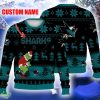 San Jose Sharks Ugly Christmas Sweater Grinch Custom Ice Hockey NHL Gift For Christmas Holidays Custom Name - San Jose Sharks Ugly Christmas Sweater Grinch Custom Ice Hockey NHL Gift For Christmas Holidays Custom Name