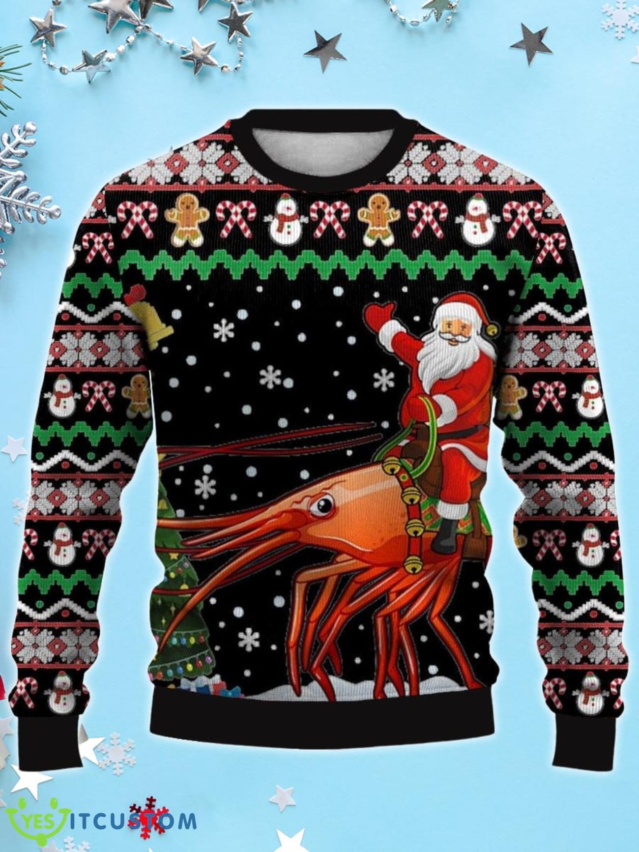 Santa Claus Riding A Lobster 3D Ugly Christmas Sweater, Xmas Gift For Everyone 5 Santa Claus Riding A Lobster 3D Ugly Christmas Sweater, Xmas Gift For Everyone Product Photo 1