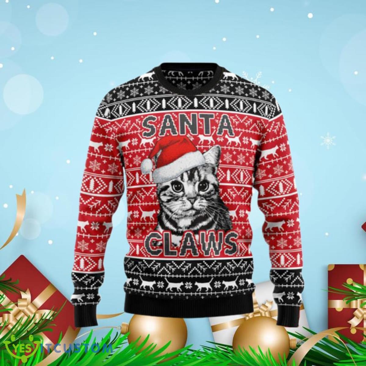 Santa Claws Cat Ugly Christmas Sweaters Unique Gift 3 Santa Claws Cat Ugly Christmas Sweaters Unique Gift Product Photo 1