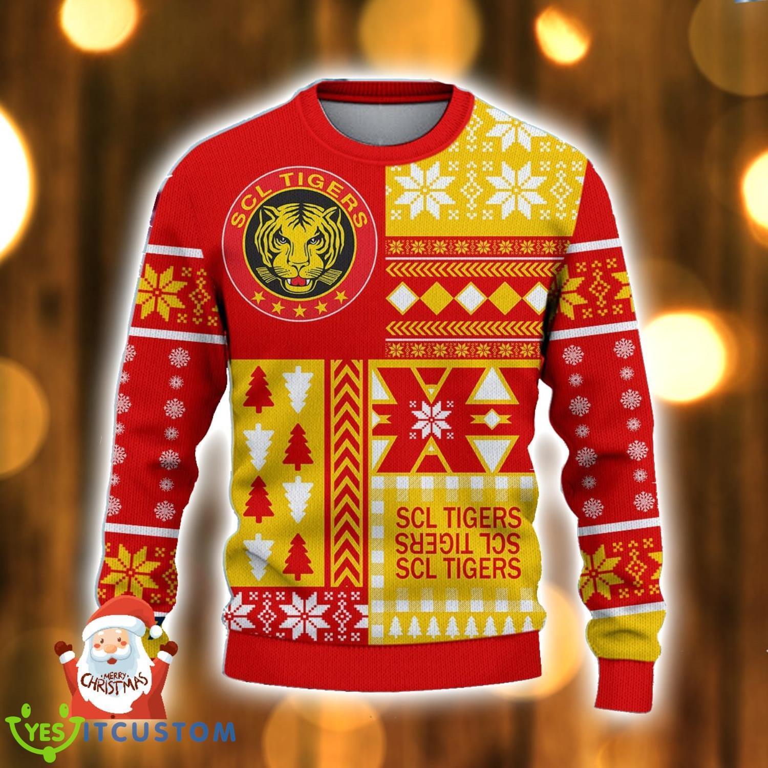 SCL Tigers 3D Ugly Christmas Sweater Snowflake Pattern Christmas Holiday Gift For Men And Women 8 SCL Tigers 3D Ugly Christmas Sweater Snowflake Pattern Christmas Holiday Gift For Men And Women Product Photo 2