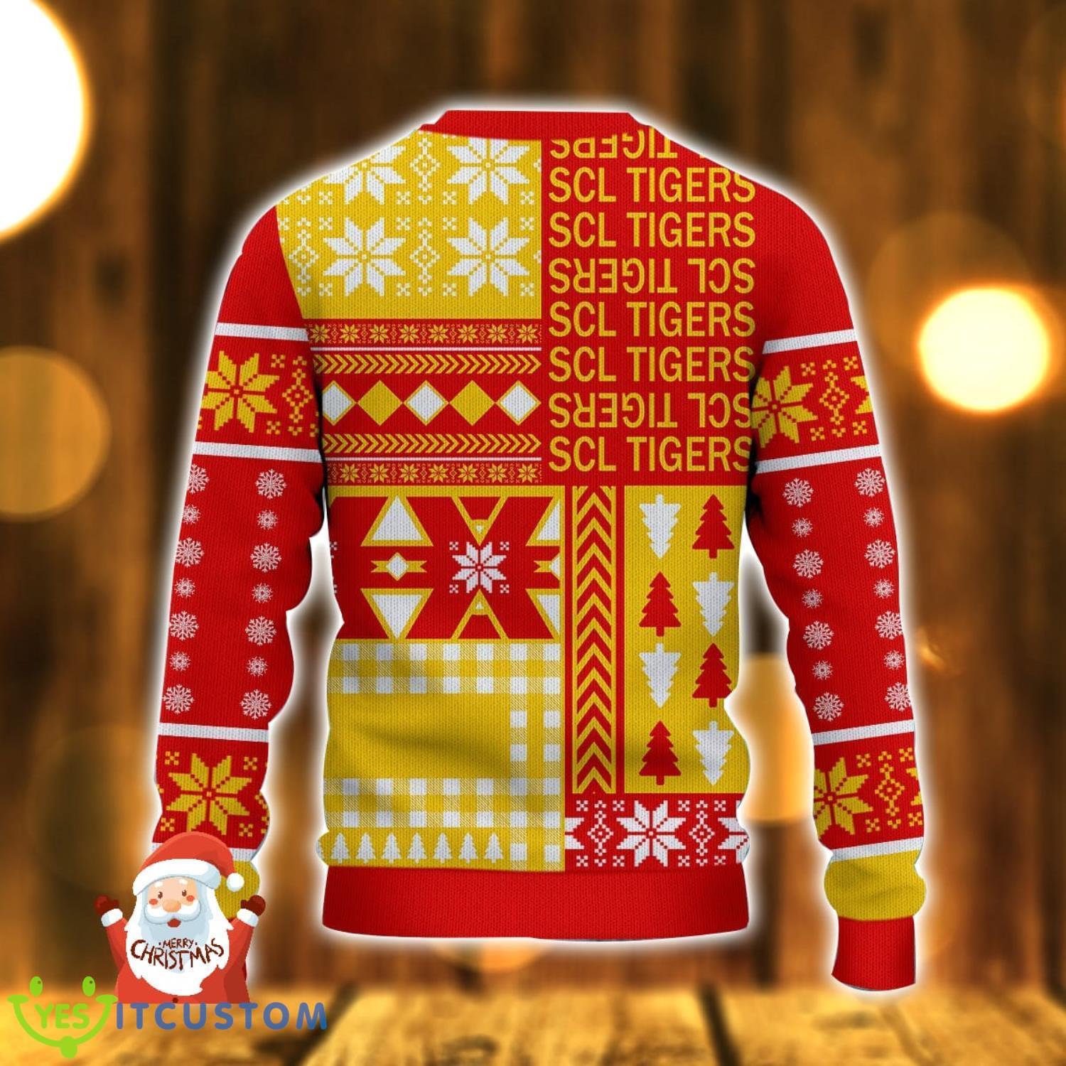 SCL Tigers 3D Ugly Christmas Sweater Snowflake Pattern Christmas Holiday Gift For Men And Women 3 SCL Tigers 3D Ugly Christmas Sweater Snowflake Pattern Christmas Holiday Gift For Men And Women Product Photo 3