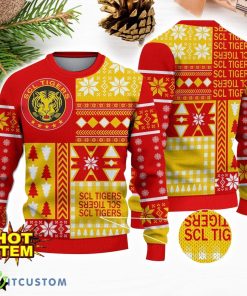 SCL Tigers 3D Ugly Christmas Sweater Snowflake Pattern Christmas Holiday Gift For Men And Women Product Photo 1