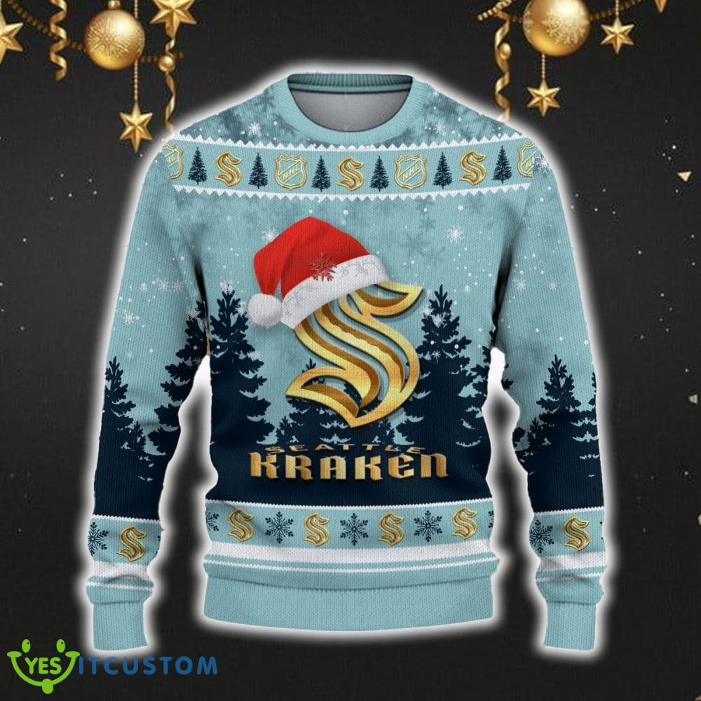 Seattle Kraken Ugly Christmas Sweater Snowflakes Santa Hat Logo For Men And Women Gift Christmas 5 Seattle Kraken Ugly Christmas Sweater Snowflakes Santa Hat Logo For Men And Women Gift Christmas - Seattle Kraken Ugly Christmas Sweater_2