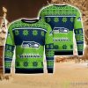 Seattle Seahawks Logo Big Snowflake Pattern Ugly Christmas Sweater Product Photo 1