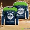 Seattle Seahawks Santa sleigh driving reindeer Pattern Ugly Christmas Sweater Product Photo 1