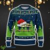 Seattle Seahawks Ugly Christmas Sweater Snowflakes Santa Hat Logo For Men And Women Gift Christmas - Seattle Seahawks Ugly Christmas Sweater_2
