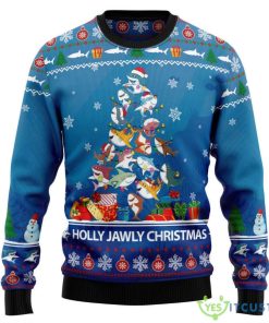 Shark Holly Jawly Christmas Ugly Sweater Product Photo 1