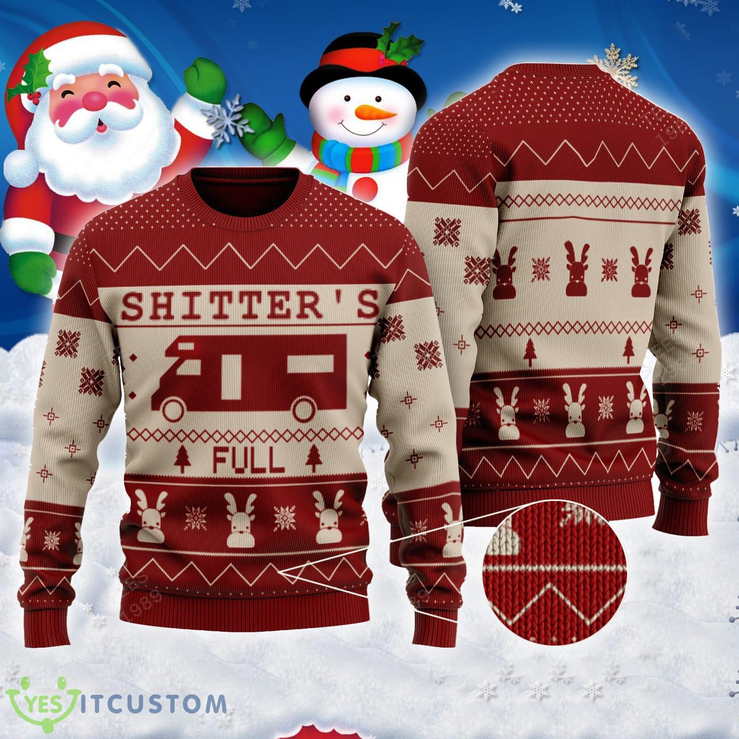 Shitter's Full Ugly 3D Sweater Christmas 3 shitters full ugly 3d sweater christmas