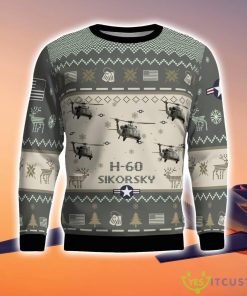Sikorsky H-60 H60 Aircraft New Trend Veteran Sweater Ugly Christmas Sweater Gift For Christmas Military Color Product Photo 2