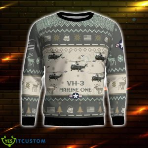 Sikorsky VH-3 Marine One VH3 3D Aircraft Ugly Sweater Christmas Gift For Men And Women Product Photo 1