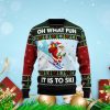 Skiing Oh What Fun Ugly Christmas Sweaters Unique Gift Product Photo 1
