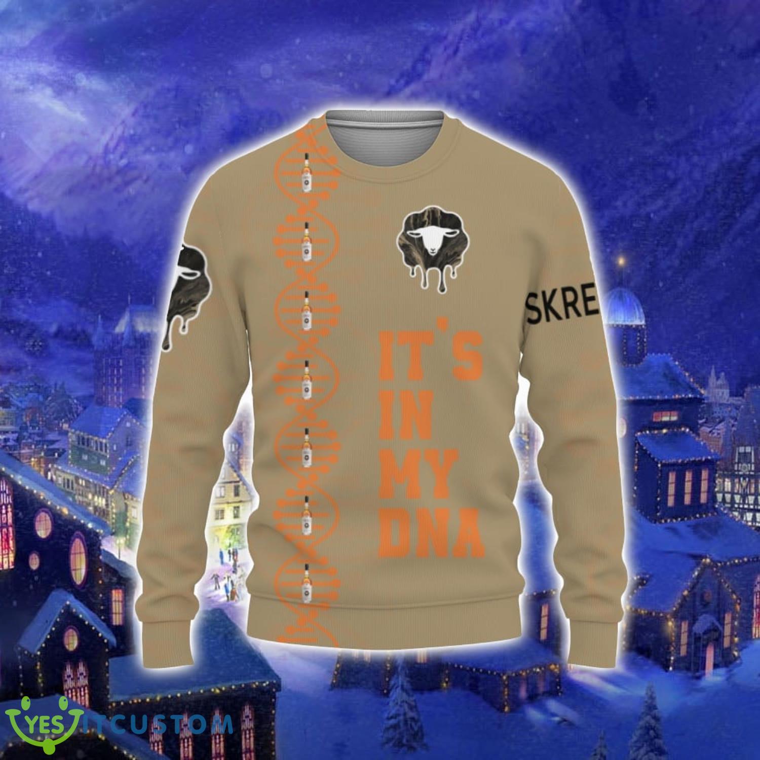 Skrewball Whiskey It’s In My DNA 3D Ugly Christmas Sweater Winter Season Gift 3 Skrewball Whiskey It’s In My DNA 3D Ugly Christmas Sweater Winter Season Gift Product Photo 1