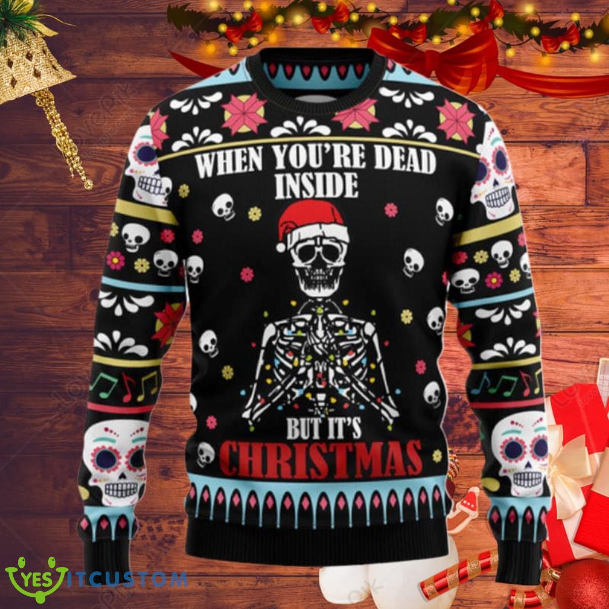 Skull Christmas Inside Ugly Christmas Sweaters Impressive Gift For Men And Women 3 Skull Christmas Inside Ugly Christmas Sweaters Impressive Gift For Men And Women Product Photo 1