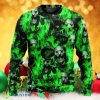 Skull Green Flame Burn Ugly Christmas Sweater Style Gift For Men And Women Product Photo 1