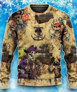 Skull Pirate So Scary Ugly Christmas Sweater 3 Skull Pirate So Scary Ugly Christmas Sweater Product Photo 2