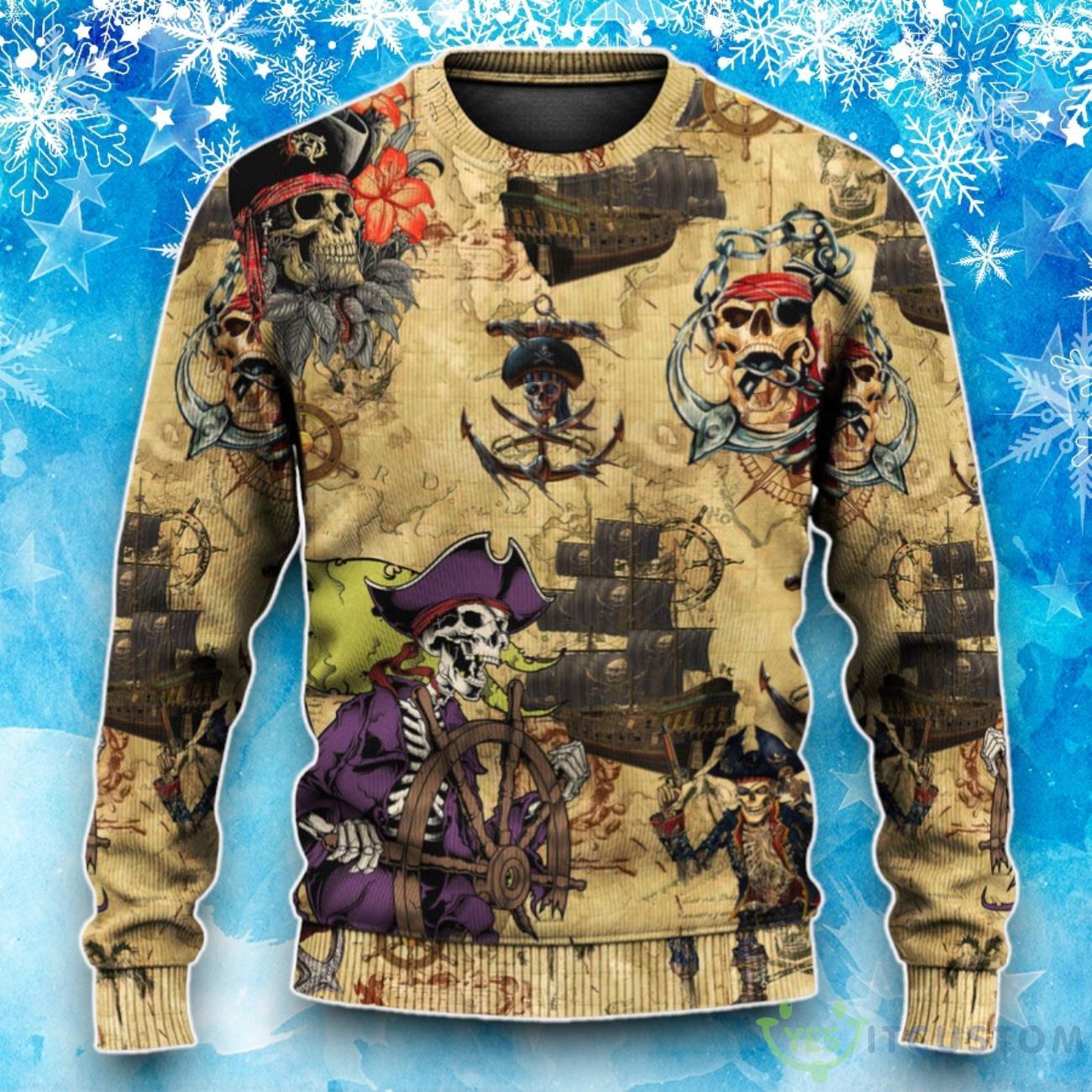 Skull Pirate So Scary Ugly Christmas Sweater 6 Skull Pirate So Scary Ugly Christmas Sweater Product Photo 2