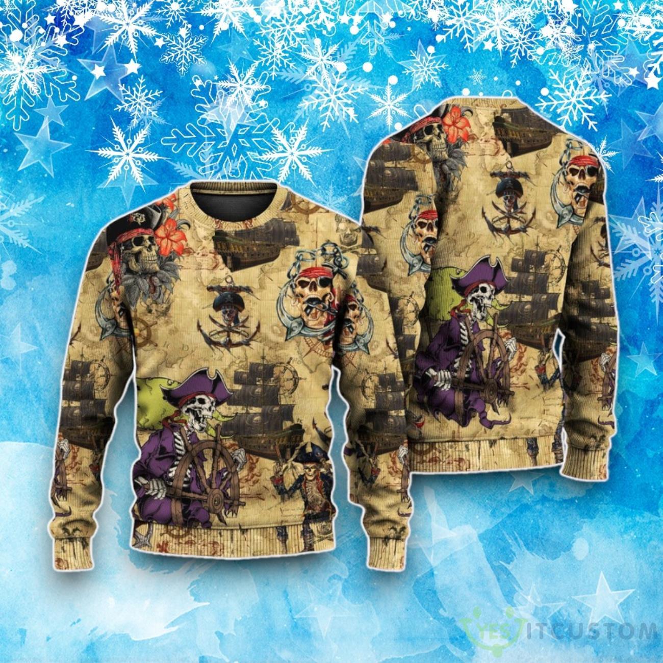 Skull Pirate So Scary Ugly Christmas Sweater 5 Skull Pirate So Scary Ugly Christmas Sweater Product Photo 1