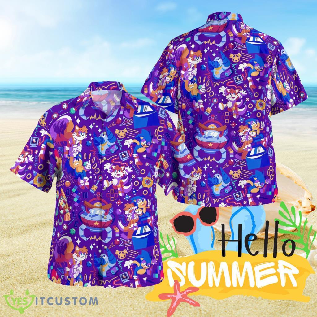 Sonic Hedgehog Tropical Hawaiian Shirt For Men And Women 2 Sonic Hedgehog Tropical Hawaiian Shirt For Men And Women Product Photo 1