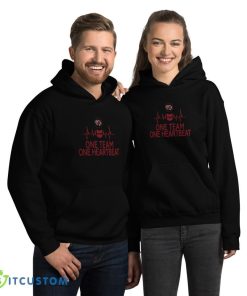 South Carolina Gamecocks One Team One Heartbeat T Shirt, Christmas Sweatshirt - 18500 Unisex Heavy Blend Hooded Sweatshirt