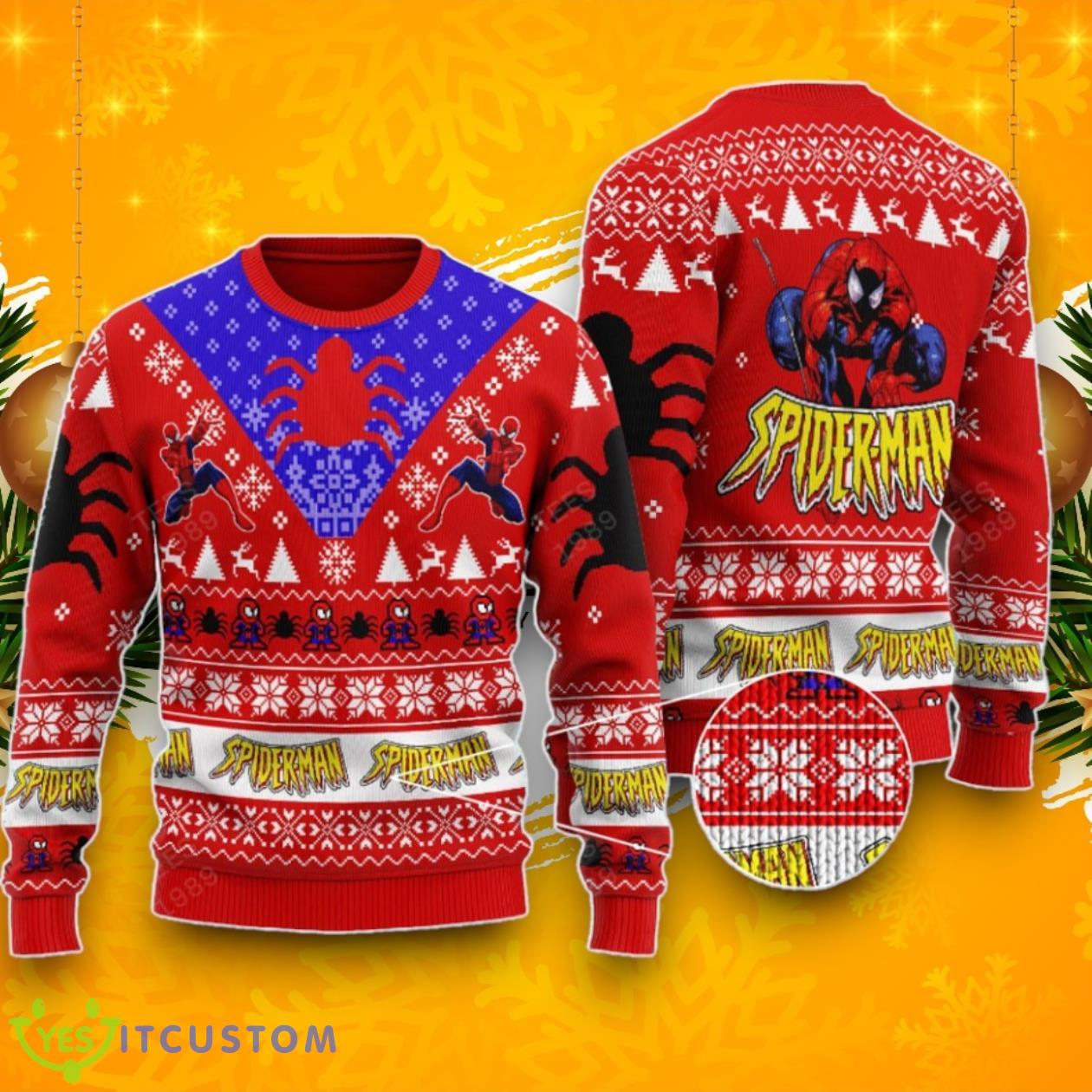 Spider-Mann Across The Spider Verse Christmas Ugly Sweater 3 Spider-Mann Across The Spider Verse Christmas Ugly Sweater Product Photo 1