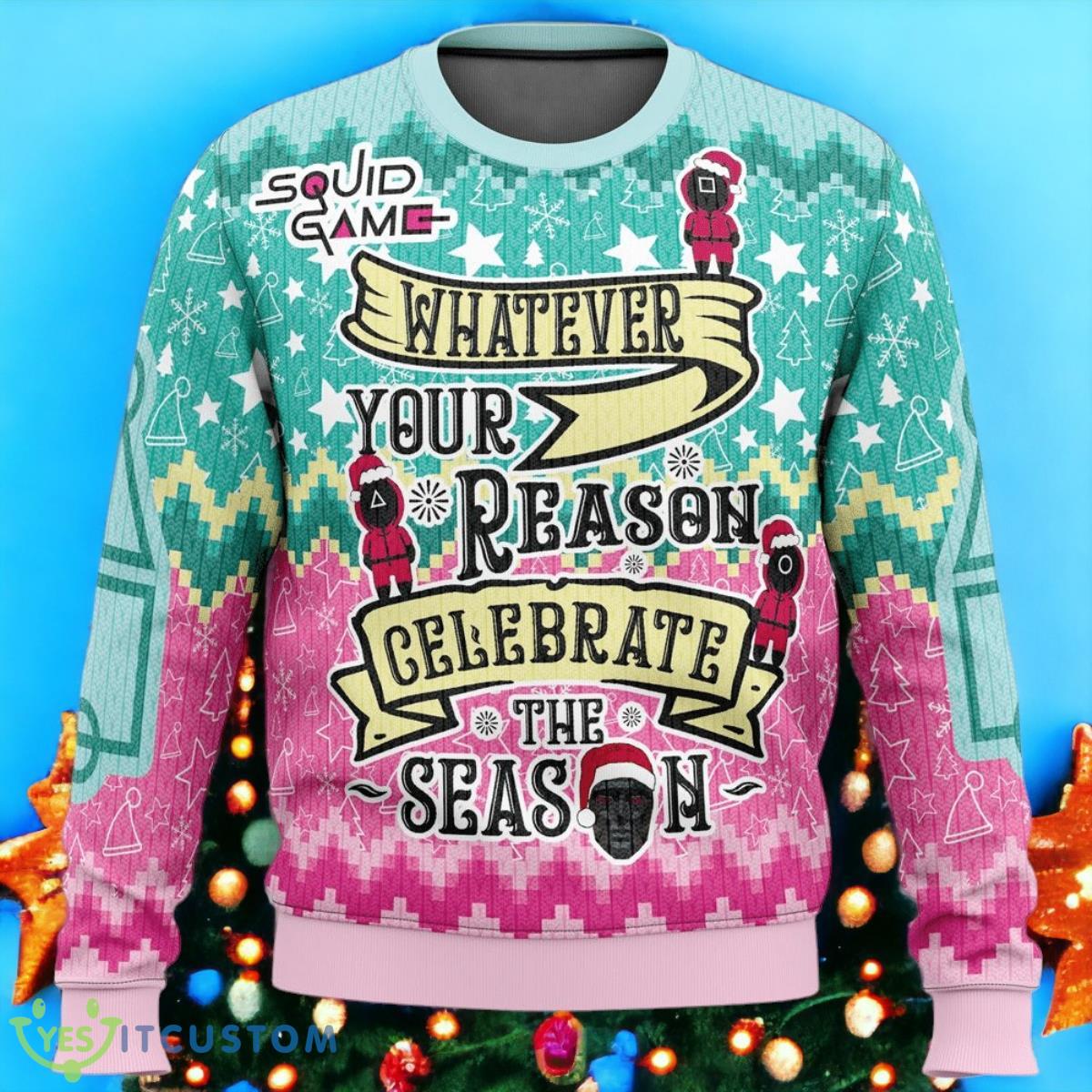 Squid Game Series 7 Christmas Ugly Sweater 3 Squid Game Series 7 Christmas Ugly Sweater Product Photo 1
