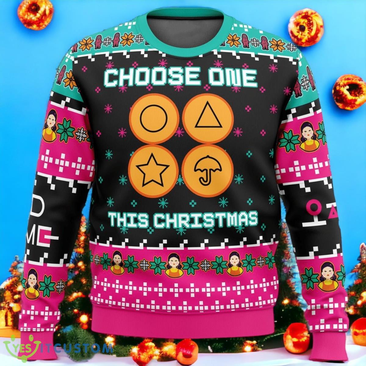 Squid Game Series 8 Christmas Ugly Sweater 3 Squid Game Series 8 Christmas Ugly Sweater Product Photo 1