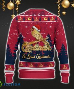 St Louis Cardinals Ugly Christmas Sweater Snowflakes Santa Hat Logo For Men And Women Gift Christmas - St Louis Cardinals Ugly Christmas Sweater_3